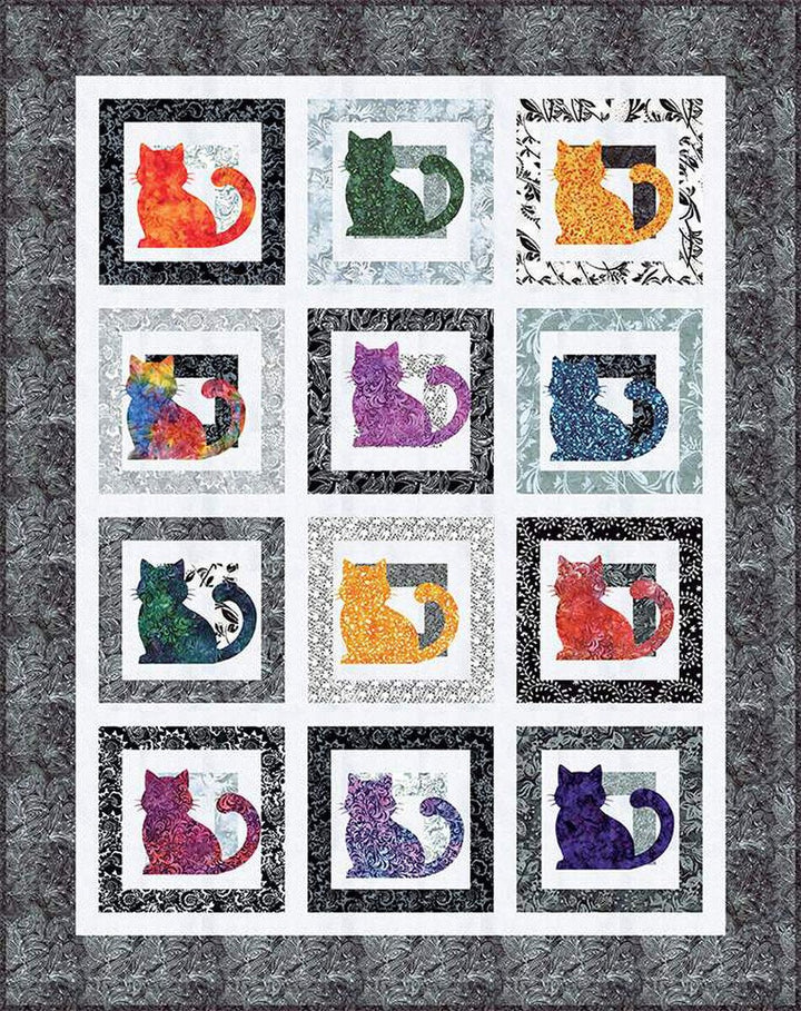 Kit 1264 - Expressions Batiks Feline Groovy Quilt Kit