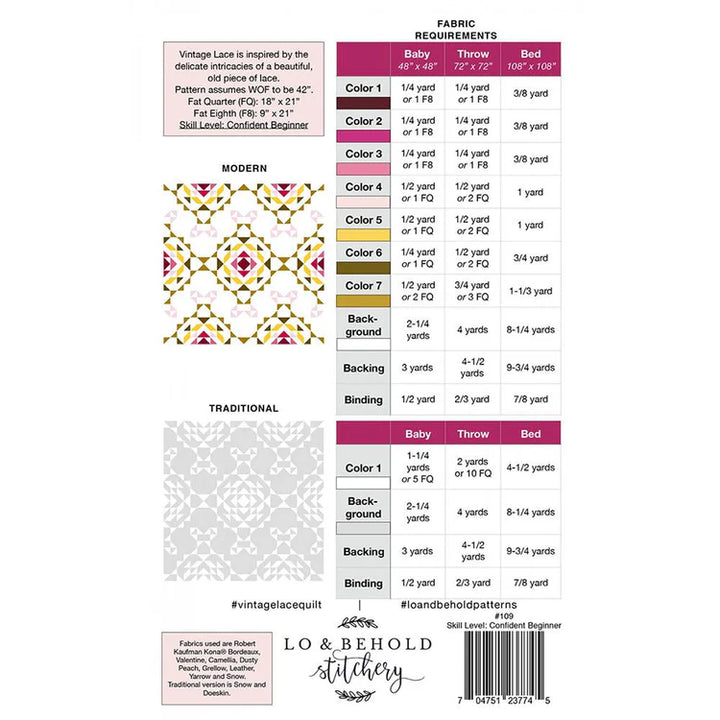 Vintage Lace Quilt Pattern