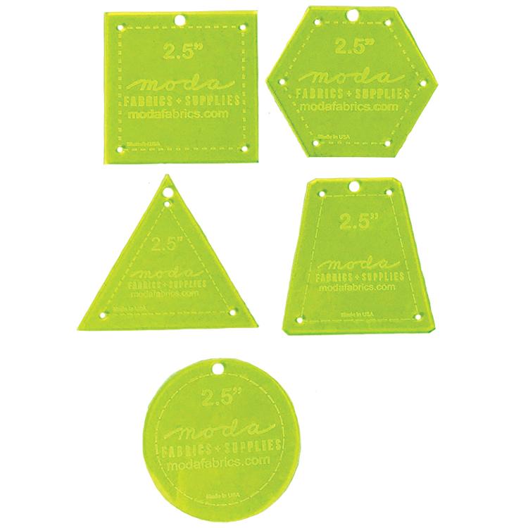Basic 2.5" Template Set - set of 5 Acrylic Templates