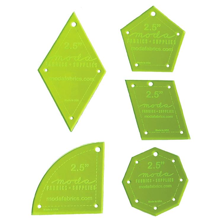 Basic 2.5" Template Set #2 - set of 5 Acrylic Templates