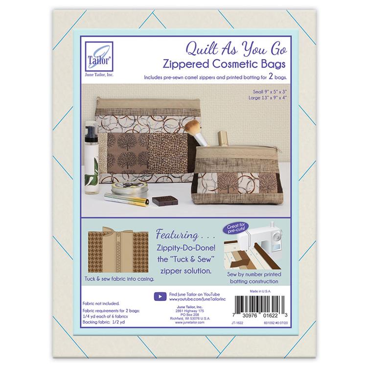 QAYG Cosmetic Bags with Tan Zippity Do Done Zipper - June Tailor