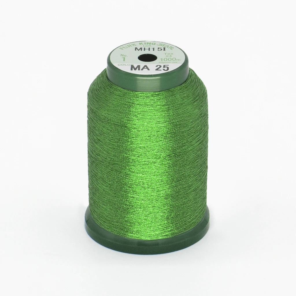 KingStar Metallic Embroidery Thread - Leaf Green (MA25)