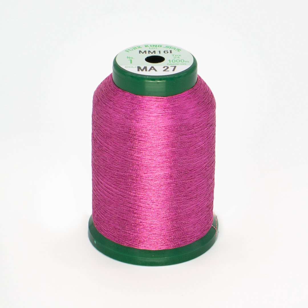 KingStar Metallic Embroidery Thread - Fucshia (MA27)