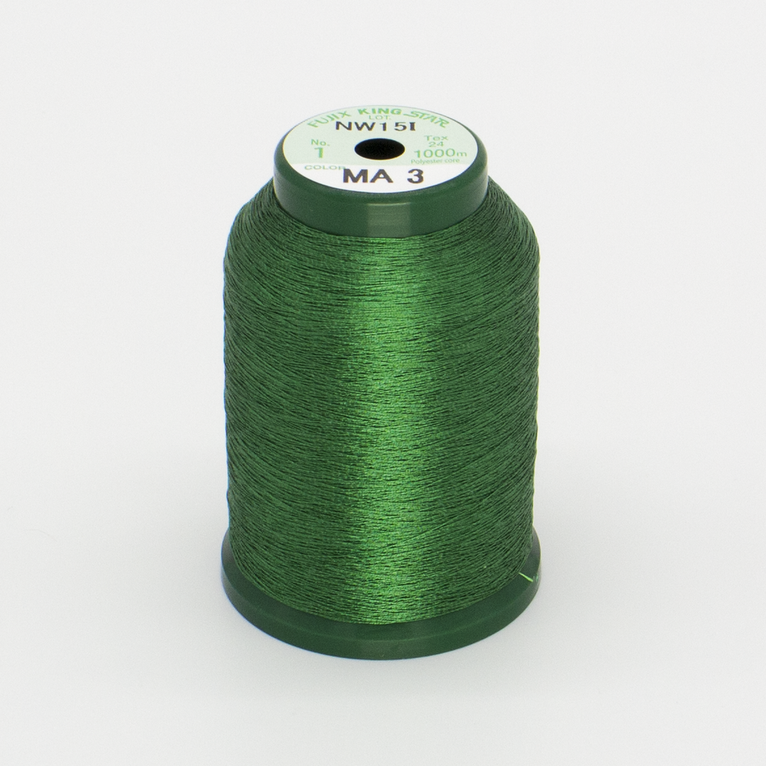 KingStar Metallic Embroidery Thread - Green (MA3)