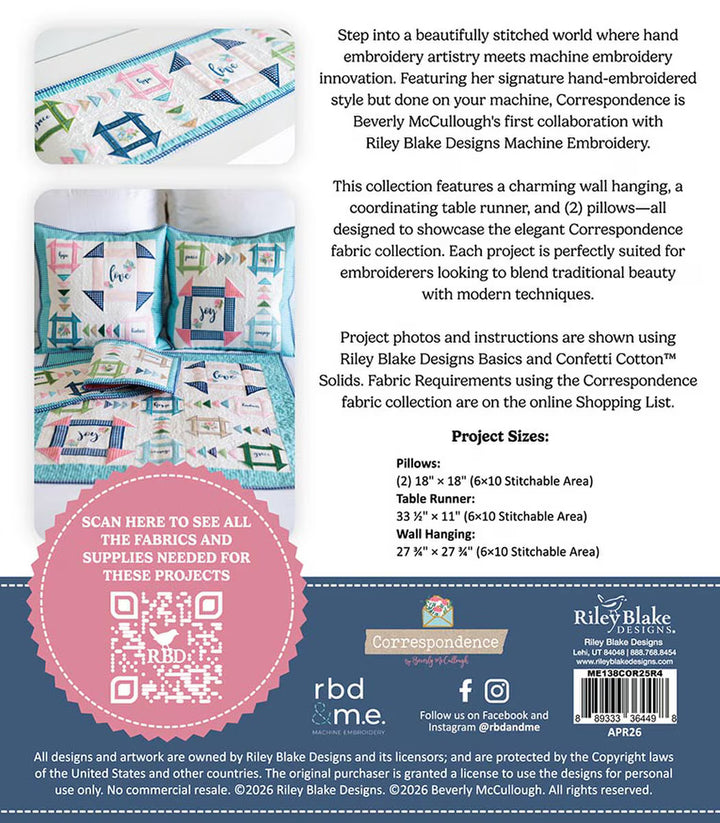 Machine Embroidery Correspondence Projects