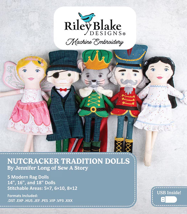 Machine Embroidery Nutcracker Tradition Dolls