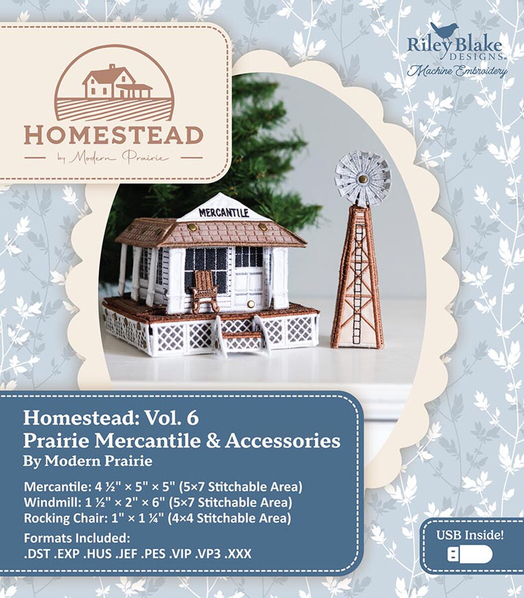 Homestead: Vol. 6 Prairie Mercantile Shop & Accessories - Machine Embroidery
