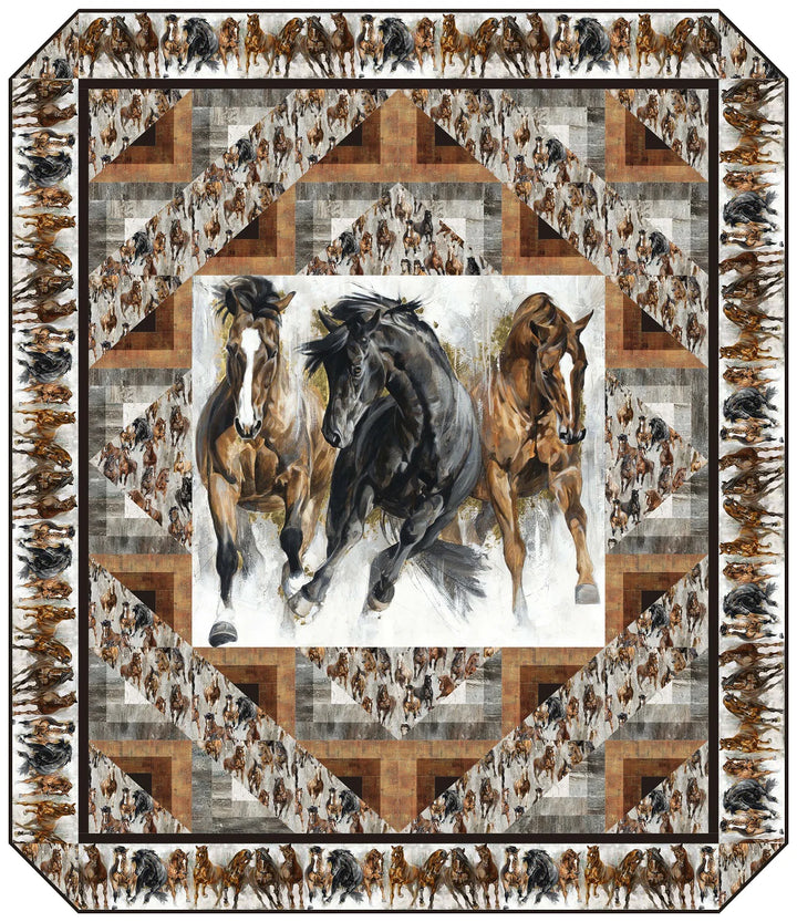 Barn Raising - Panel Quilt Pattern