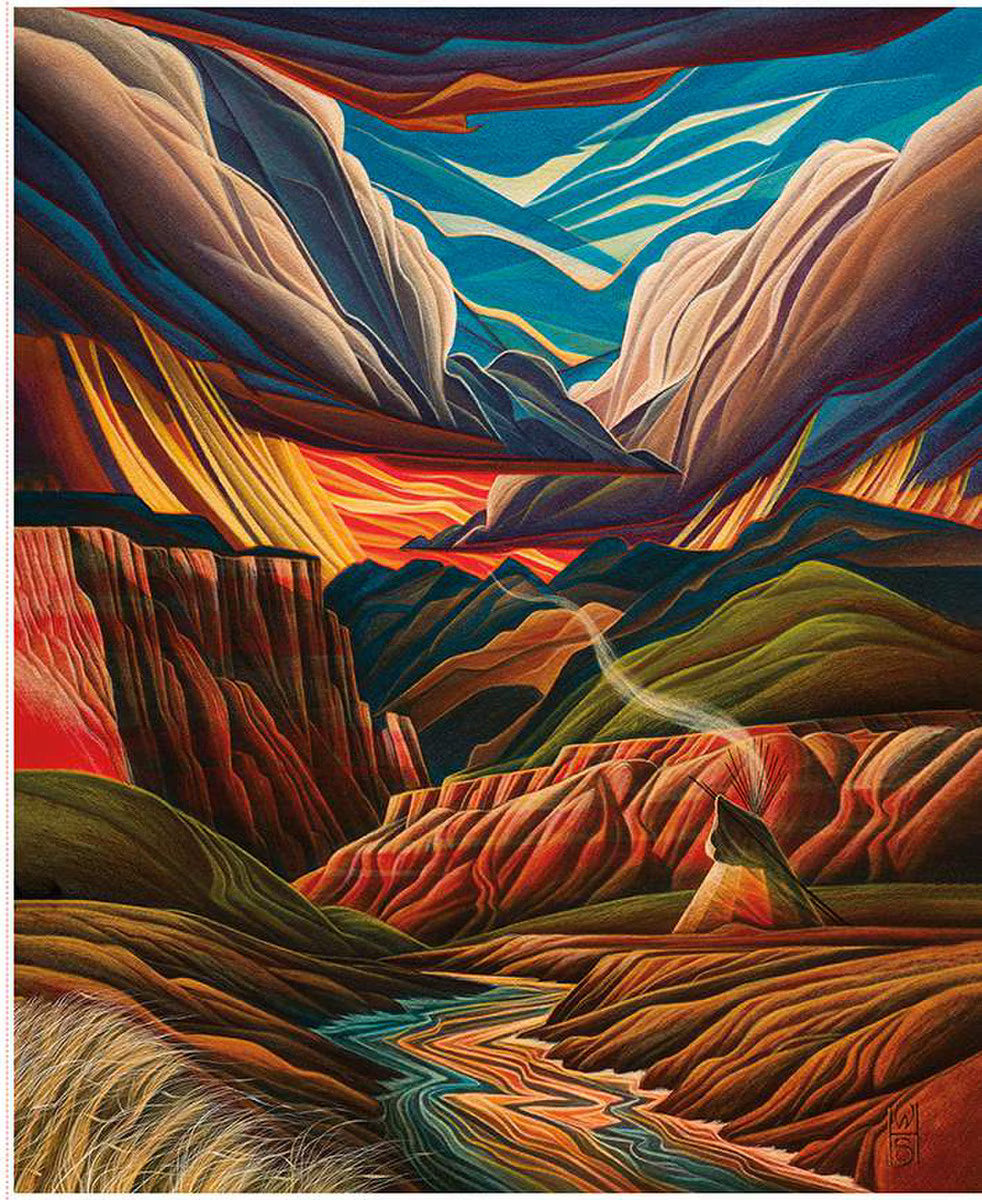 Panel 477 - Western Reflections Riverside Encampment Panel