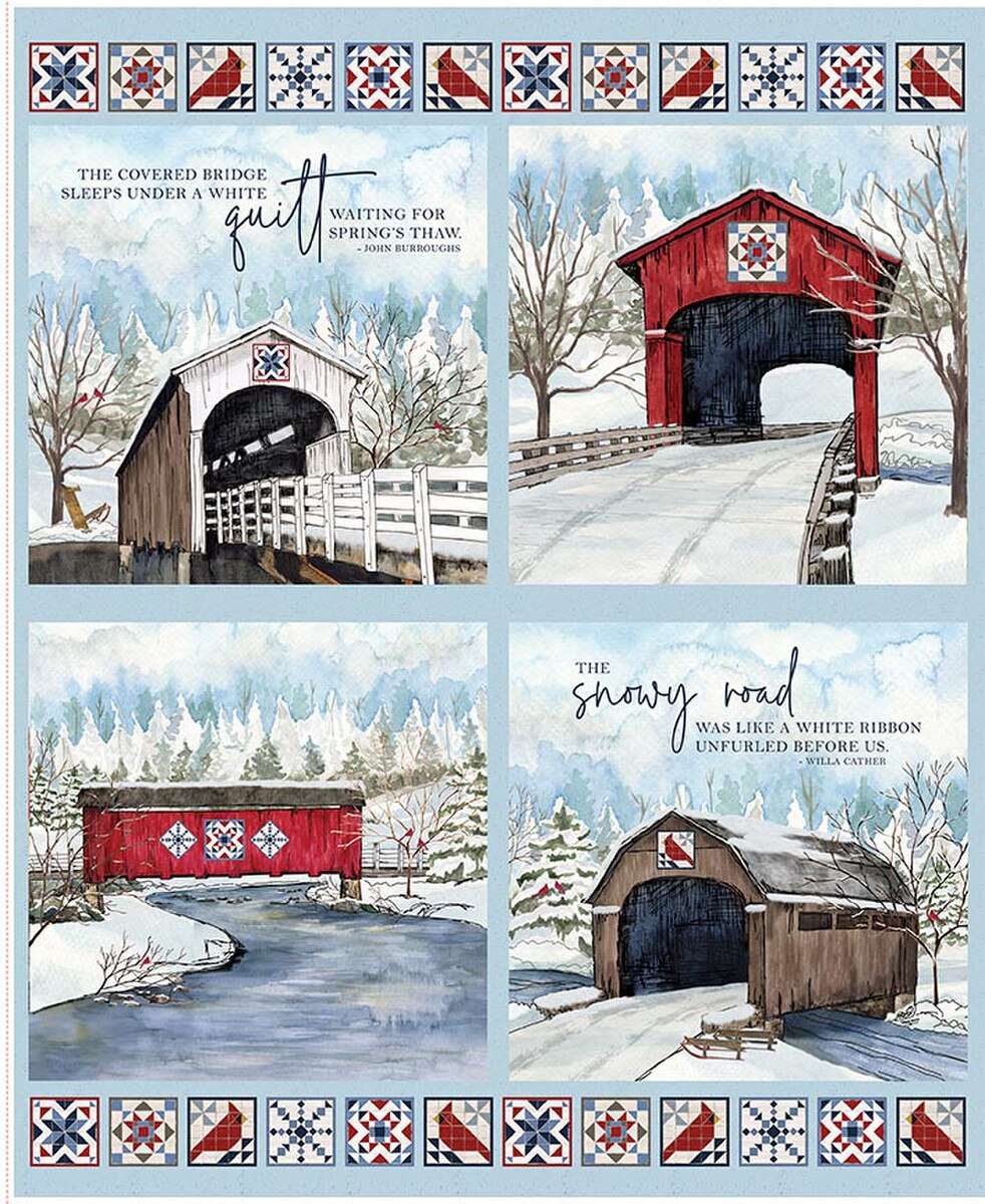 Panel 559 - Covered Bridges in Winter Blocks