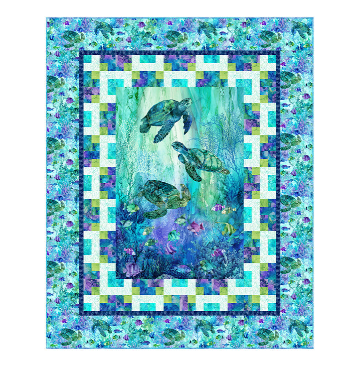 Turtle Shuffle - Panel Quilt Pattern