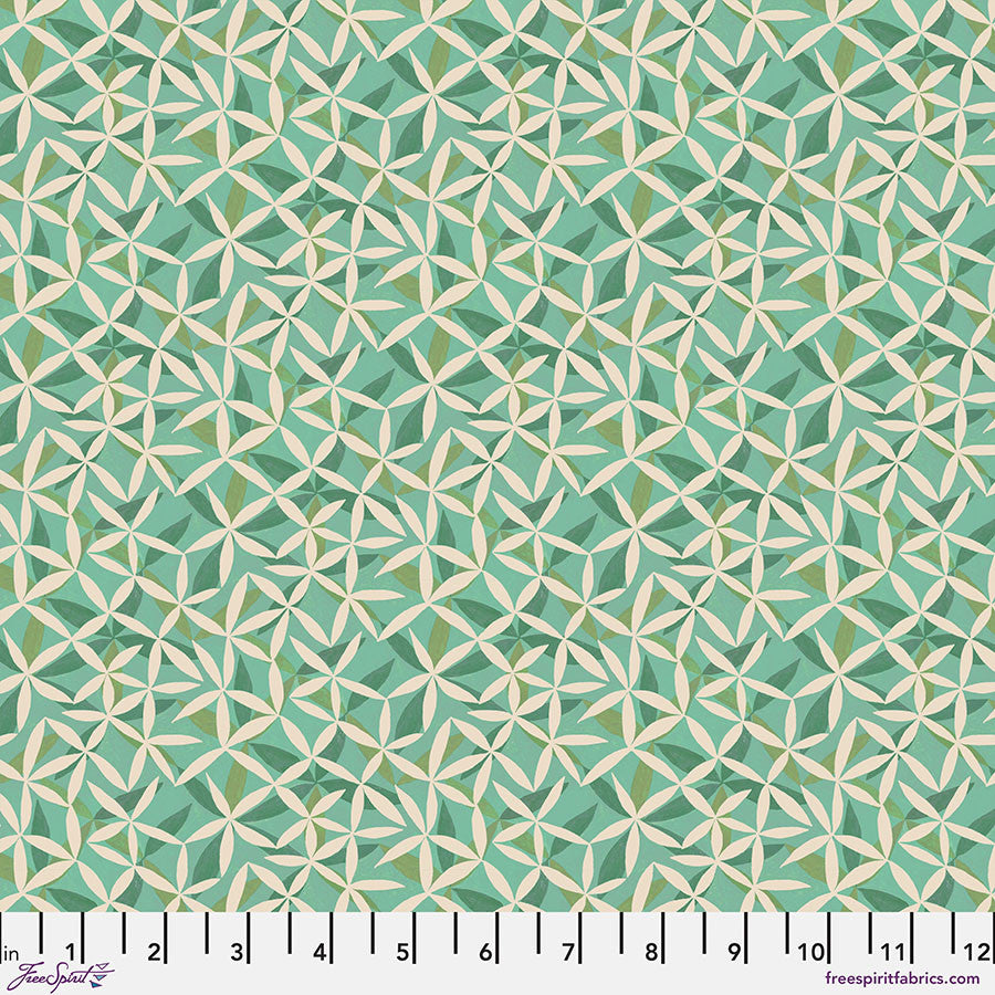 Flourish & Bloom - Star Flower Dance, Green - PWHP003.GREEN