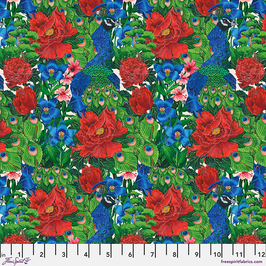 Secret Garden - Peacock, Blue - PWMM014.Blue