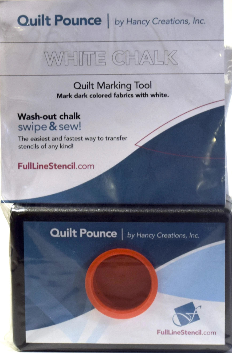 Stencil Chalk Transfer Quilt Pounce Pad - White