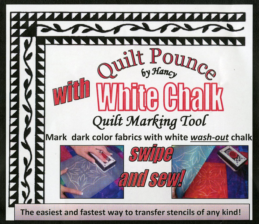 Stencil Chalk Transfer Quilt Pounce Pad - White