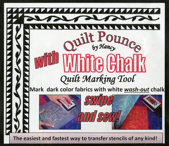 Stencil Chalk Transfer Quilt Pounce Pad - White
