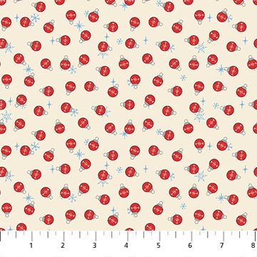 Rudolph The Red-Nosed Reindeer - Bauble Dot, Cream - RD1008-12