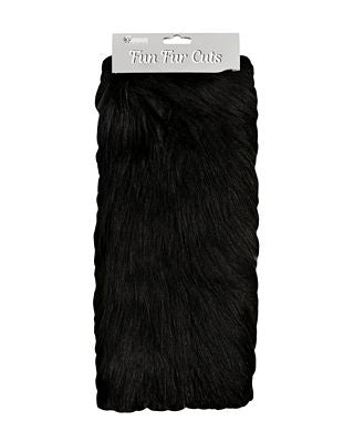 Fun Fur Cuts - Grizzly Black - Short Pile -  9" x 12"