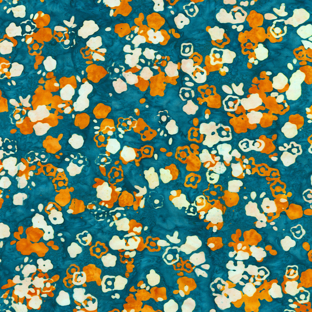 Sweet Blossoms - Breeze, Blue - SRK-23136-390 - Artisan Batiks