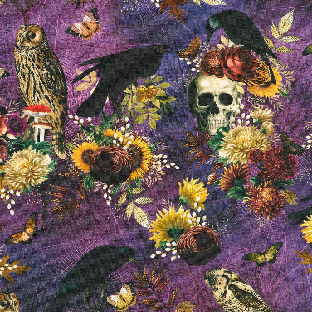 Ravenwood - Skulls & Ravens, Midnight Purple - SRKD-23994-460