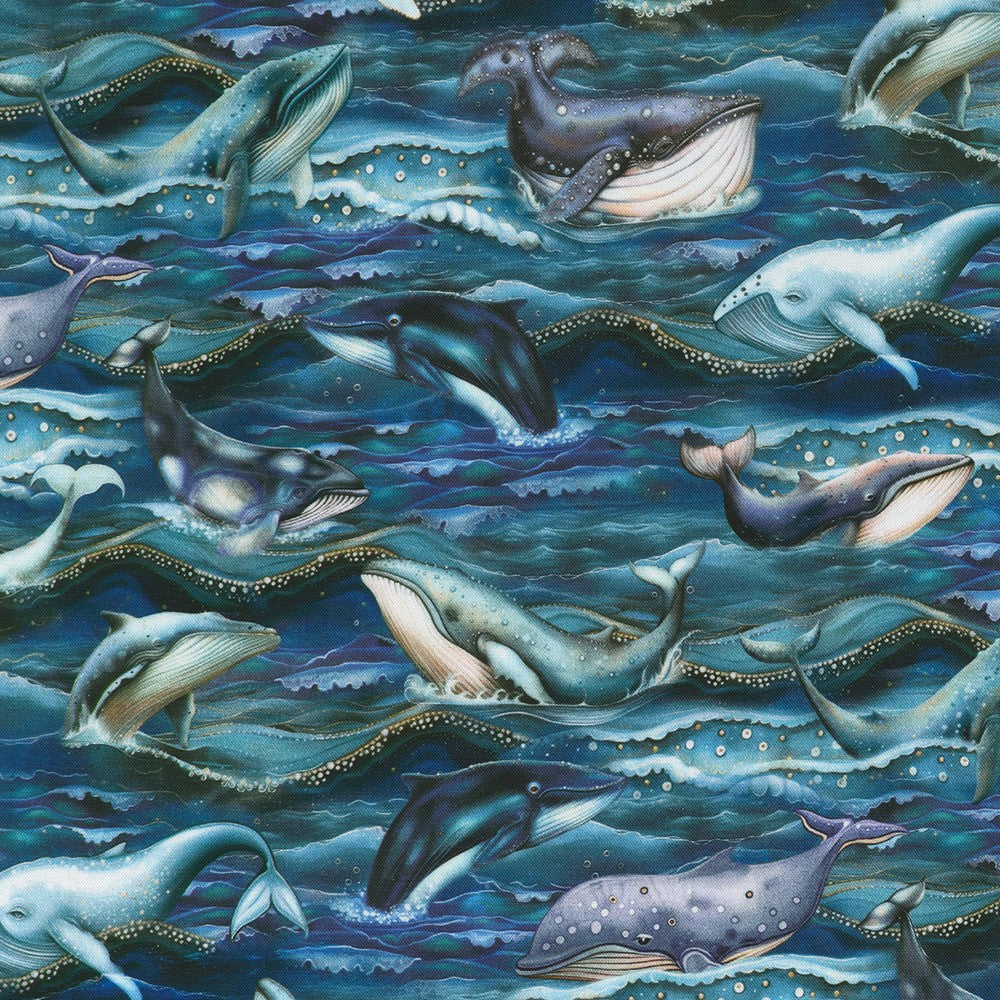 Ocean Fantasy - Whales, Midnight - 24181-69