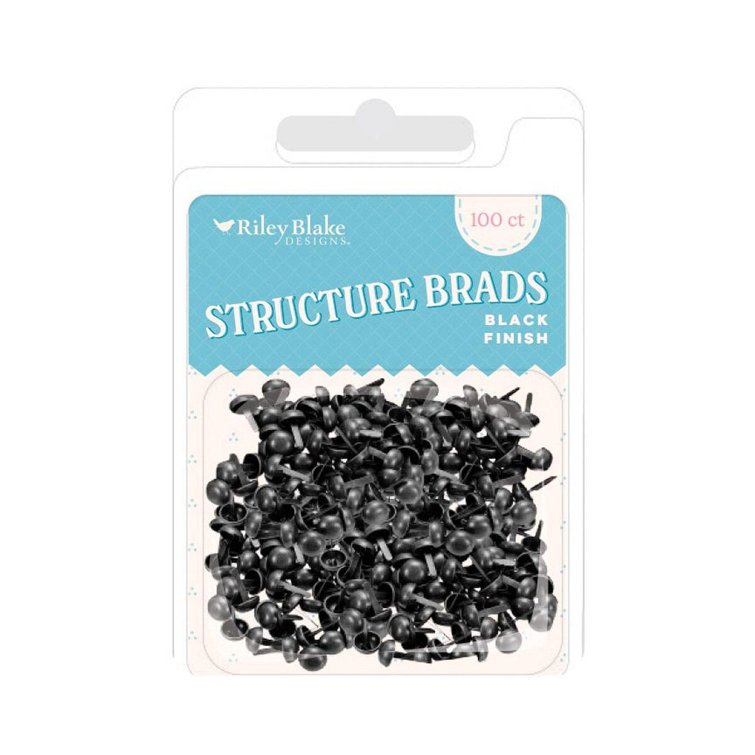 Structure Brads for Machine Embroidery - 100 pc Black