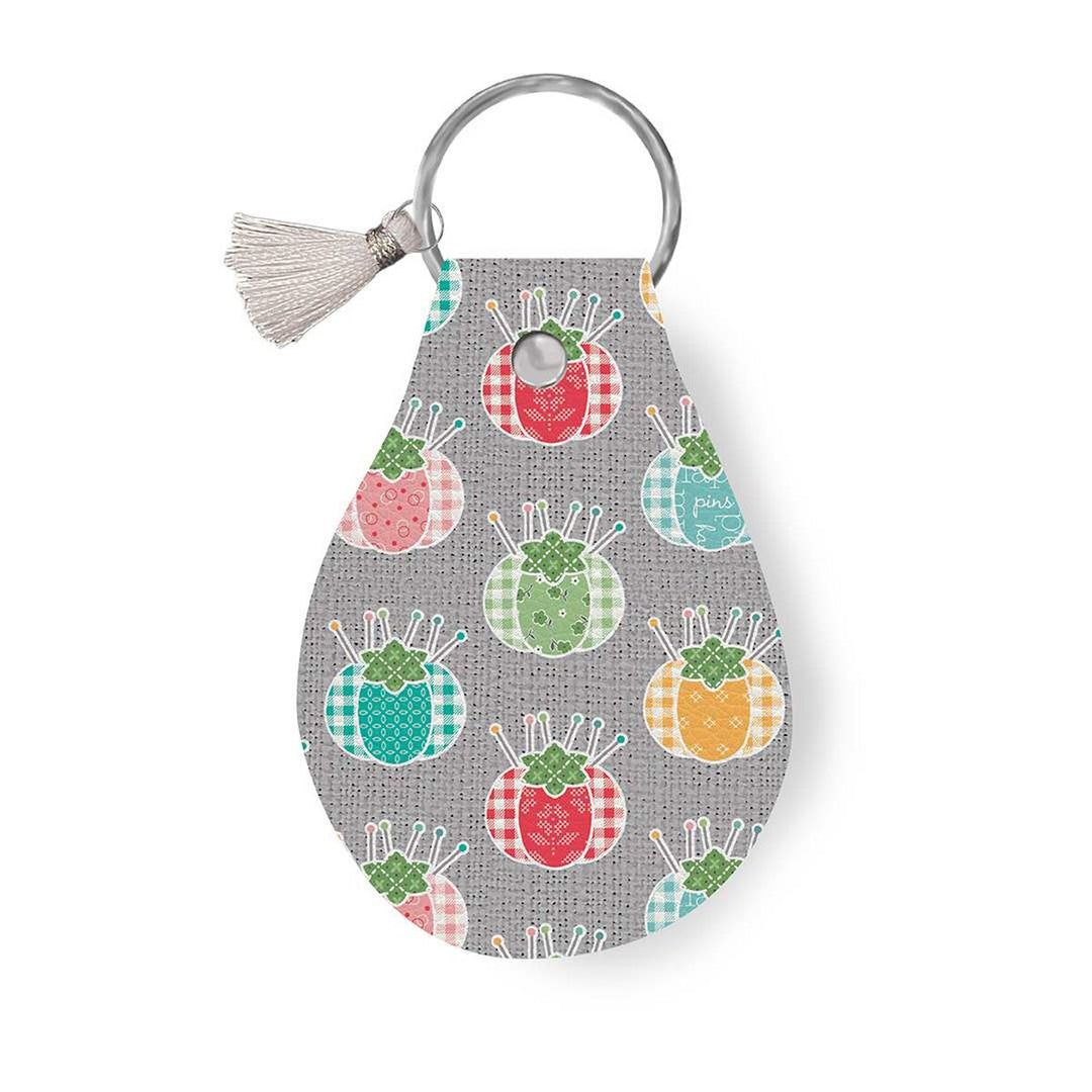 Leather Circle Key Chain My - Happy Place Pincushions