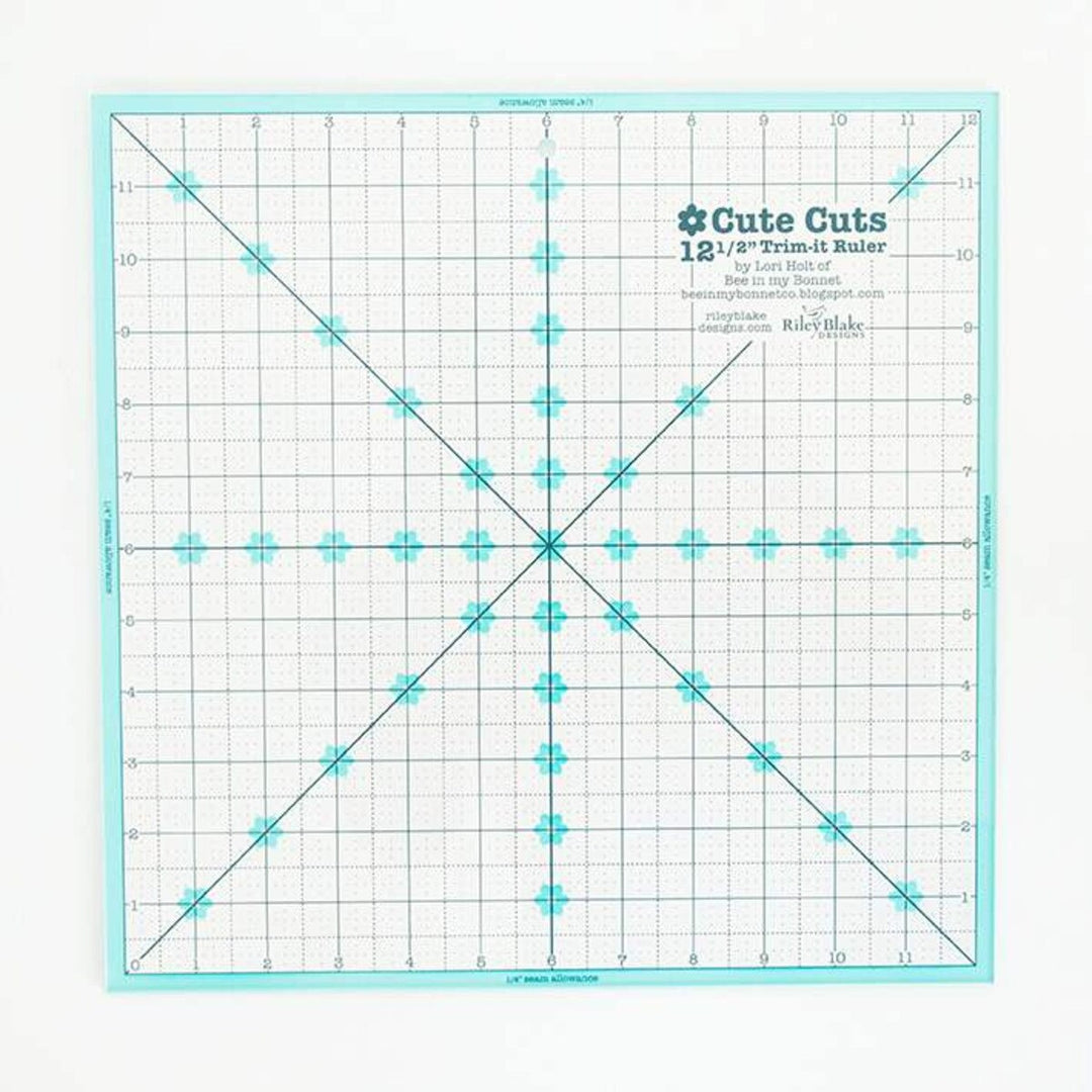 Lori Holt Cute Cuts - Trim it Rulers - 12 1/2" Square