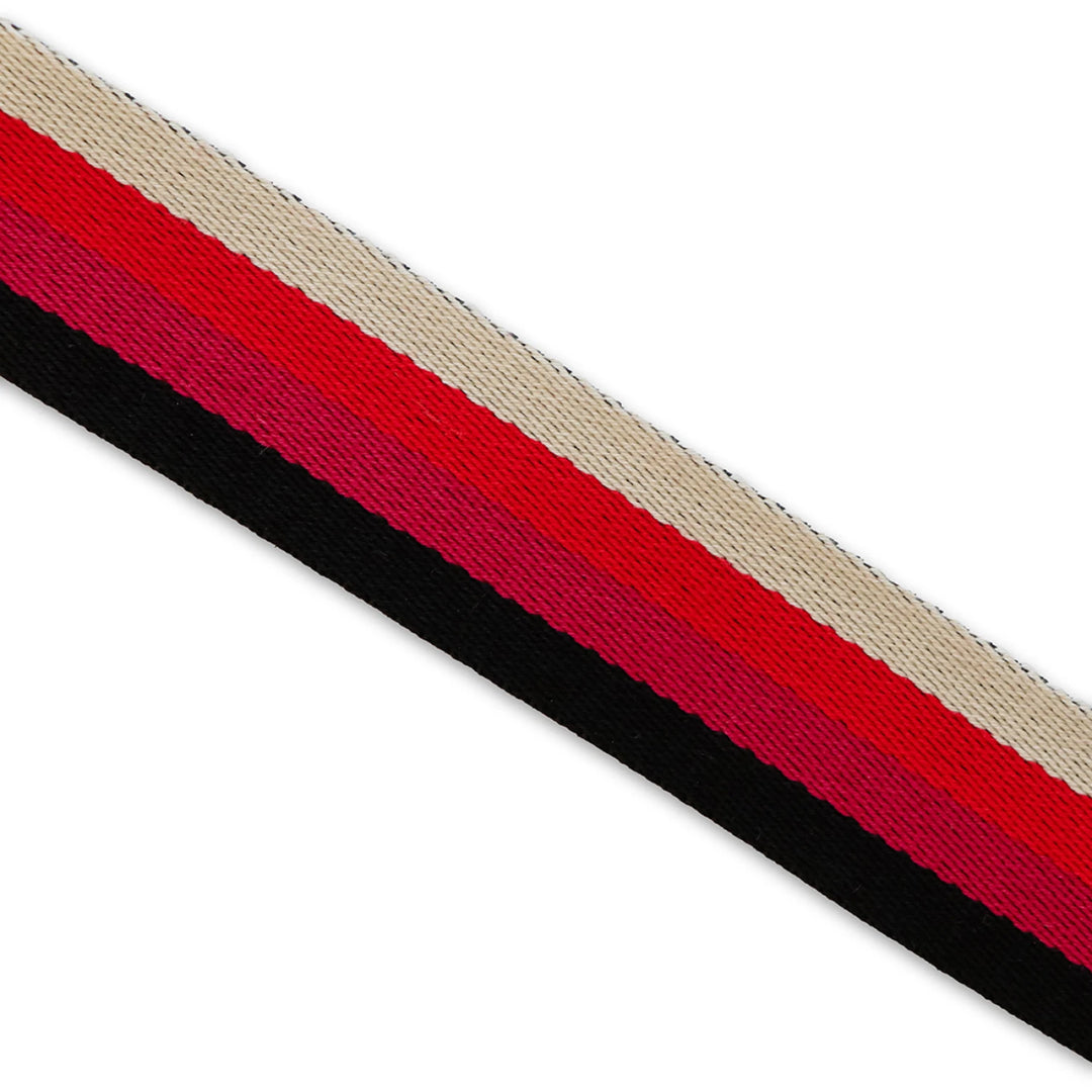 Webbing - Packaged 3 yard cut, 1 1/2" wide - Striped Valentine