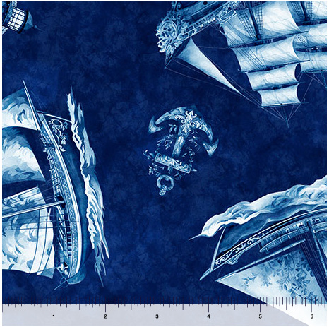Ocean Blues - Ship Toss, Navy - 30857-N