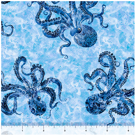 Ocean Blues - Octopus, Blue - 30858-B