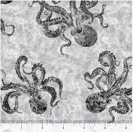 Ocean Blues - Octopus, Gray - 30858-K