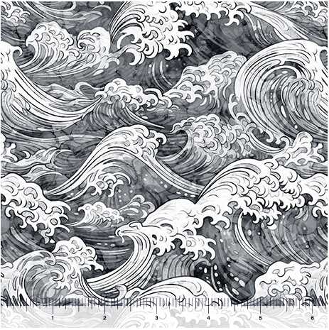 Ocean Blues - Ocean Waves, Charcoal - 30860-K