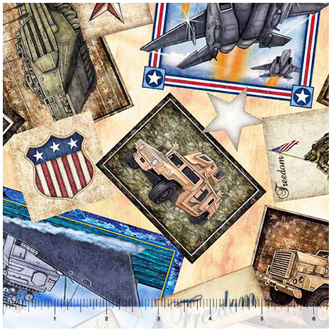Patriot - Military Collage, Tan - 30930-A