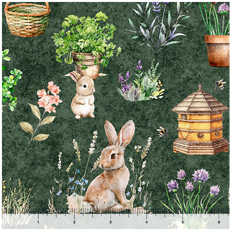 Hunny Bunny - Bunny Allover, Forest - 30976-F