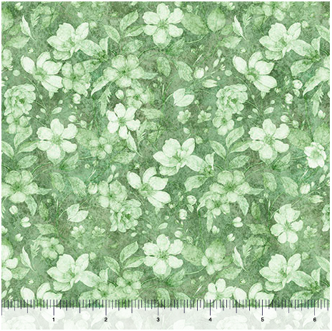 Hunny Bunny - Tonal Floral, Green - 30981-G
