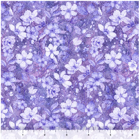 Hunny Bunny - Tonal Floral, Purple - 30981-V