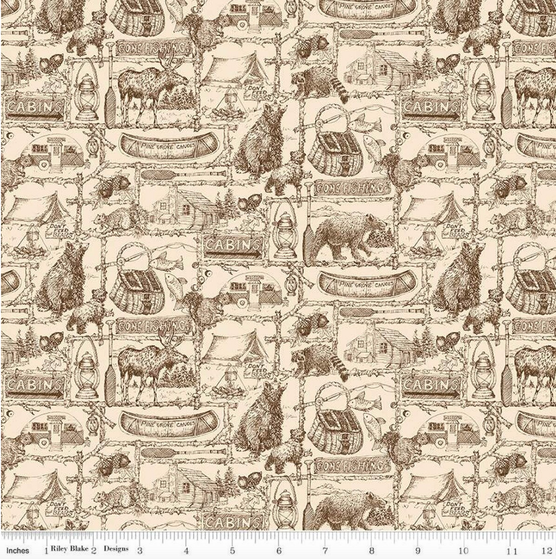 Pine Grove - Outlines, Putty - C15934-PUTTY
