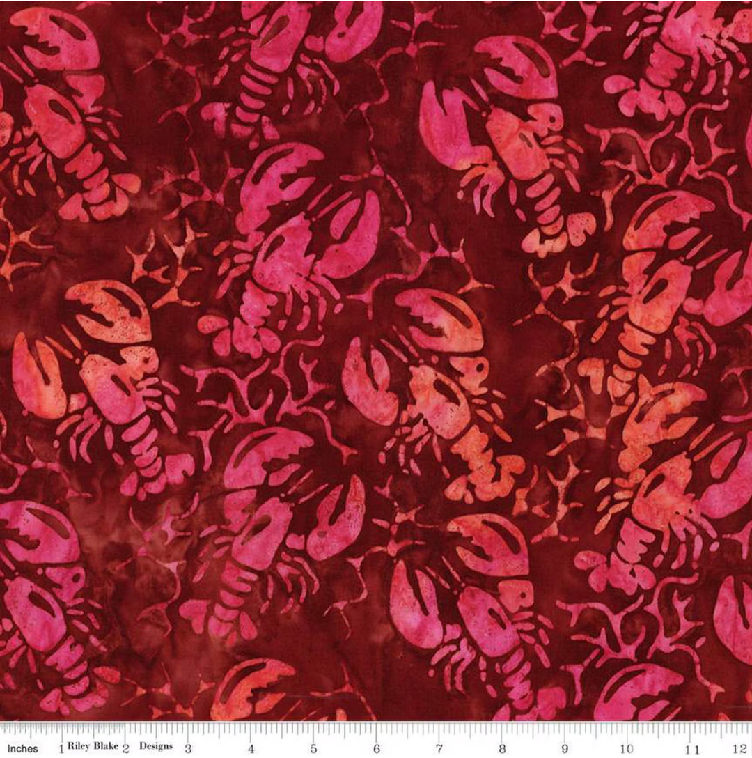 Places You'll Go - Lobsters, Mahogany - BT23228-219 - Expressions Batiks