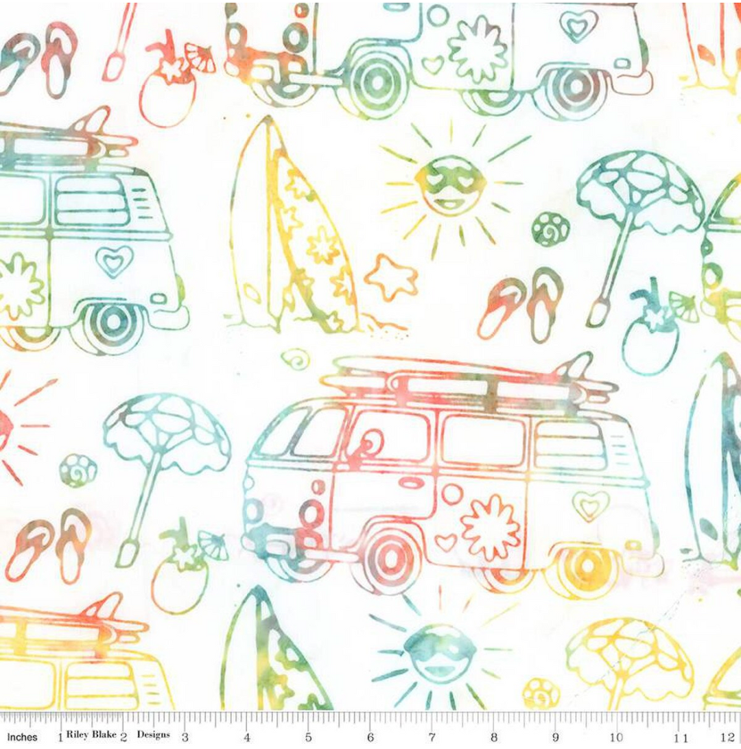 Places You'll Go - Beach, Rainbow Sherbet - BT23223-128 - Expressions Batiks