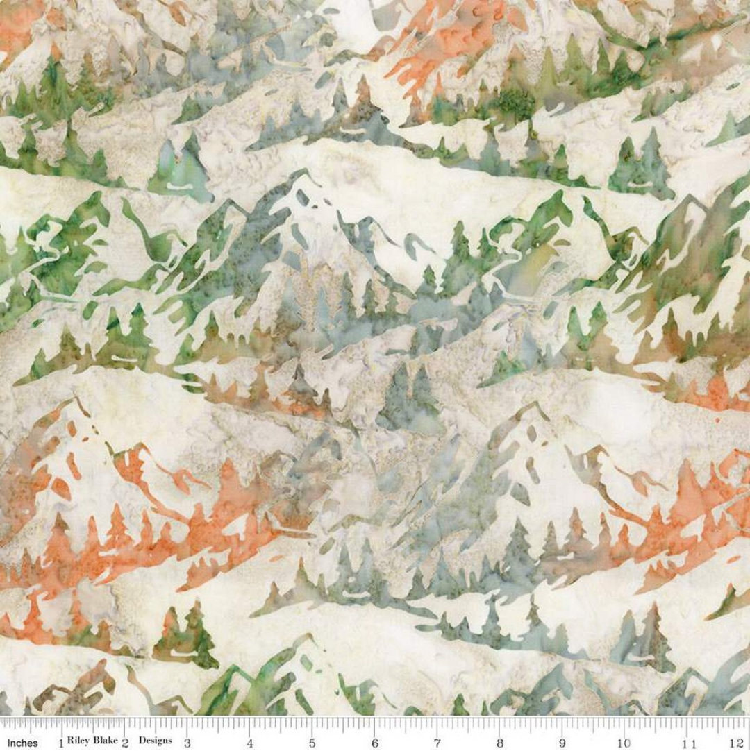 Places You'll Go - Mountain Trees, Sand Dollar - BT23218-116 - Expressions Batiks