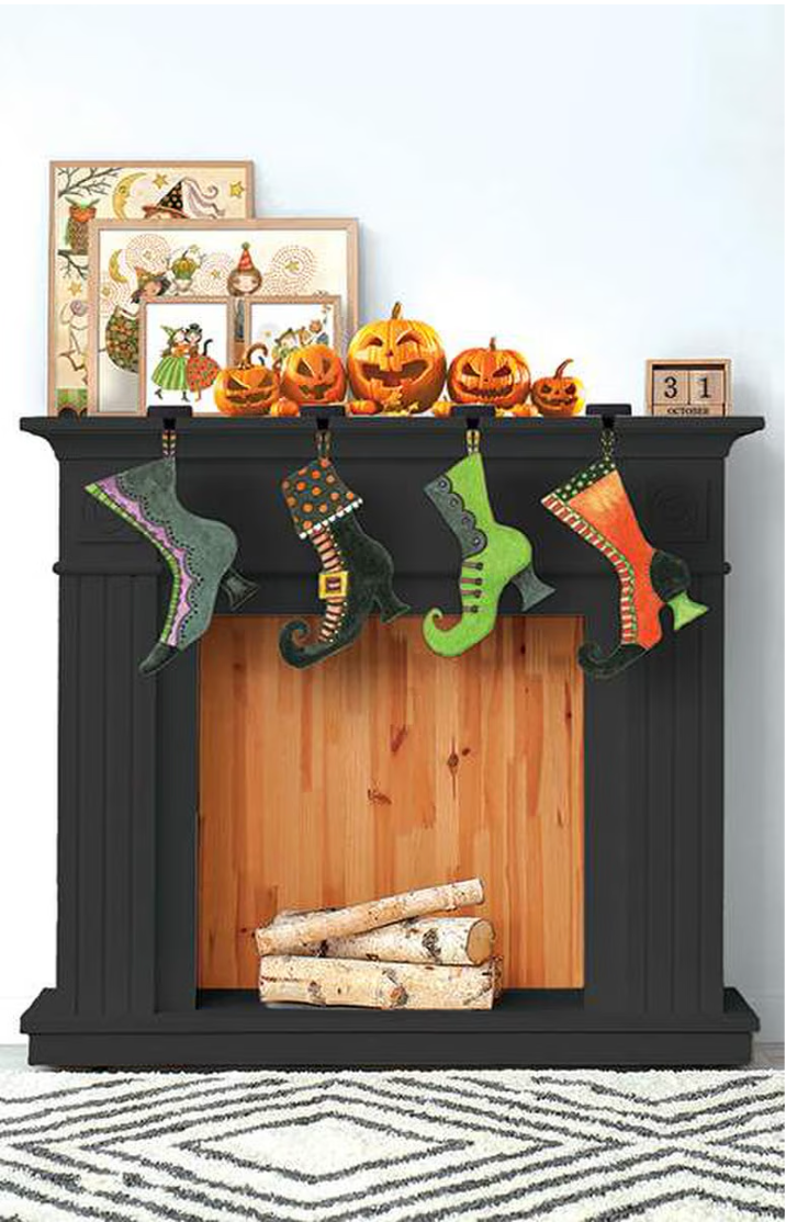 Panel 433 - Ghoul Friends - Witches' Boots Felt Panel