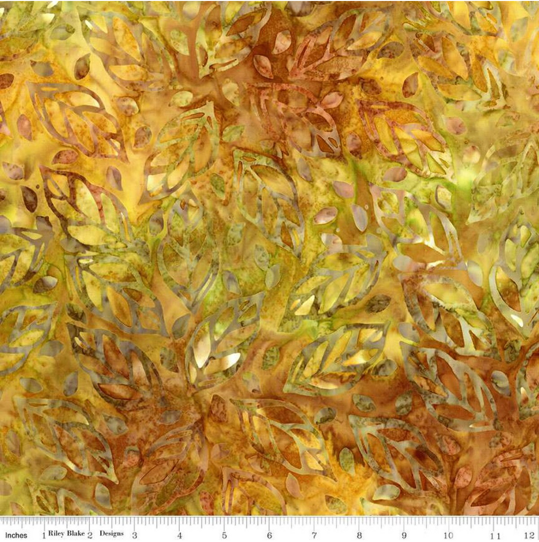 Floral Reflections - Leaves, Golden Glory - BT23183-265 - Expressions Batiks