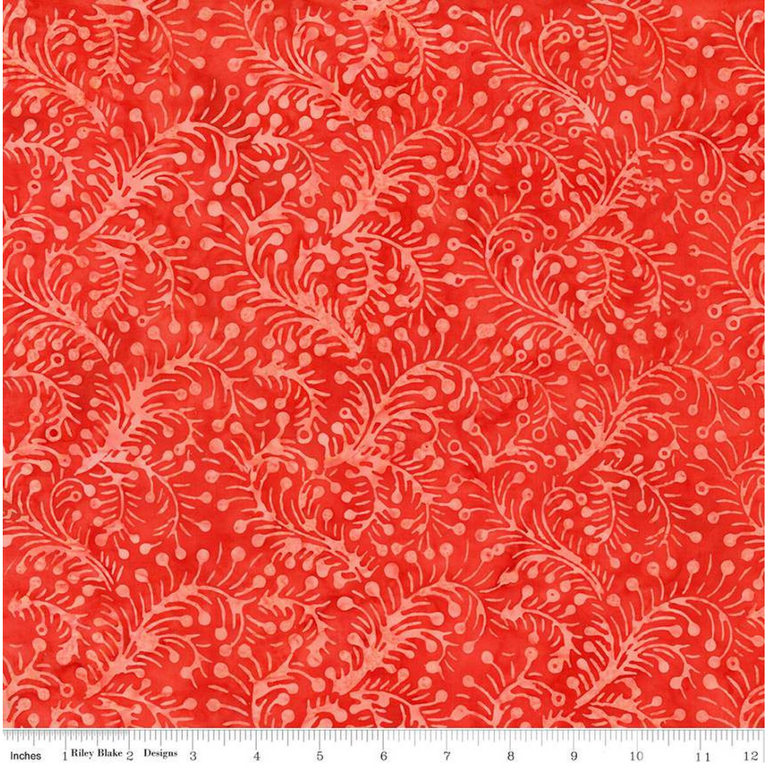 Geometric Splash - Foliage, Papaya - BT23202-237- Expressions Batiks