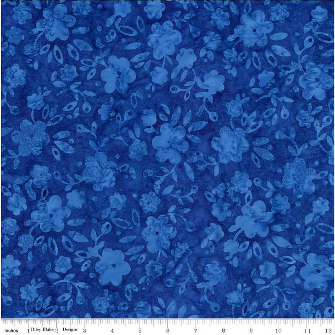 Geometric Splash - Flowers, Lapis - BT23200-295- Expressions Batiks
