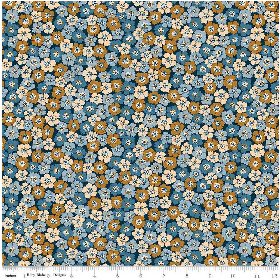 Denim Florals - Spring Flourish B - 01667405B - Liberty Fabrics