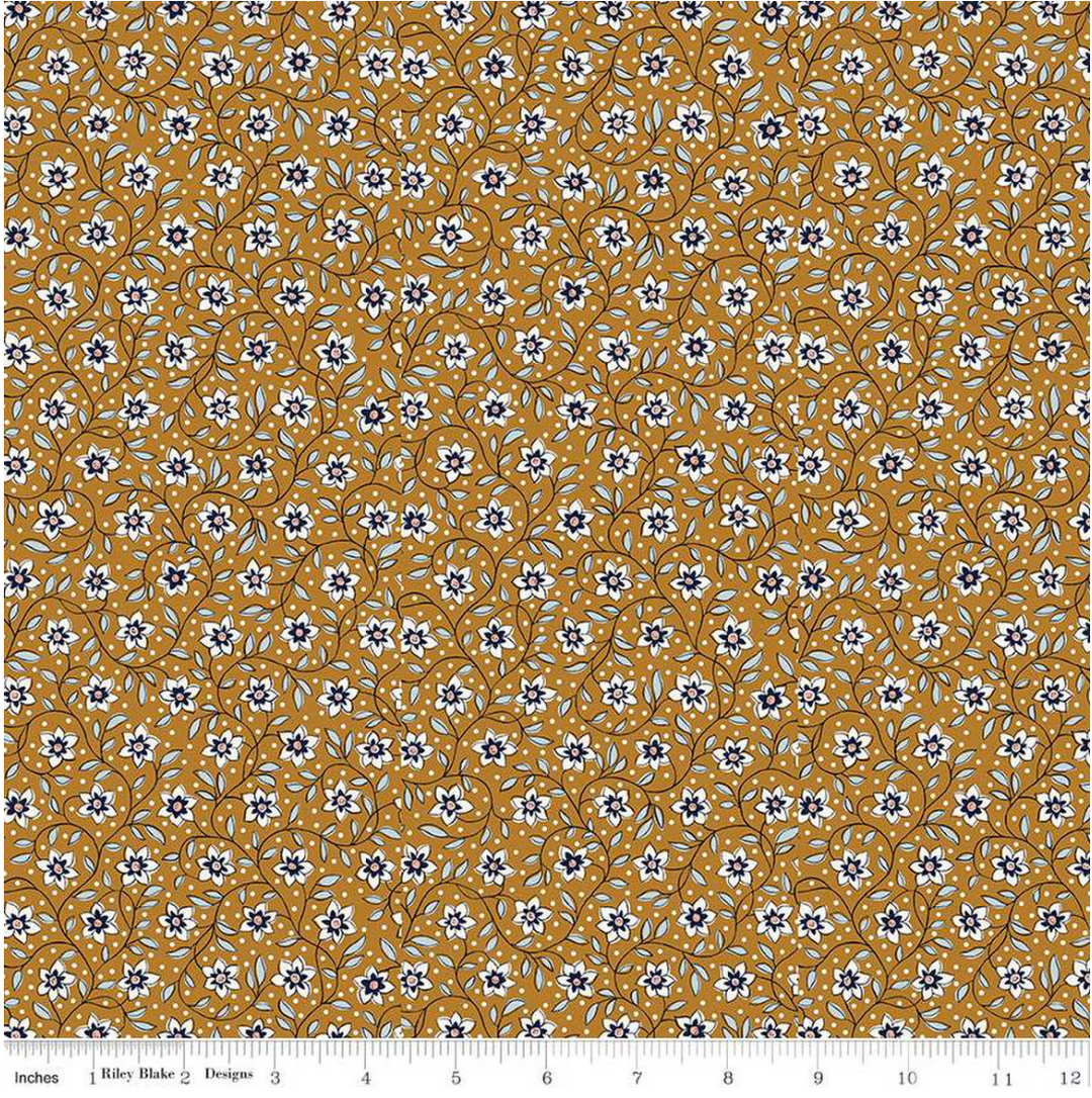 Denim Florals - Lily Trail C - 01667406C - Liberty Fabrics