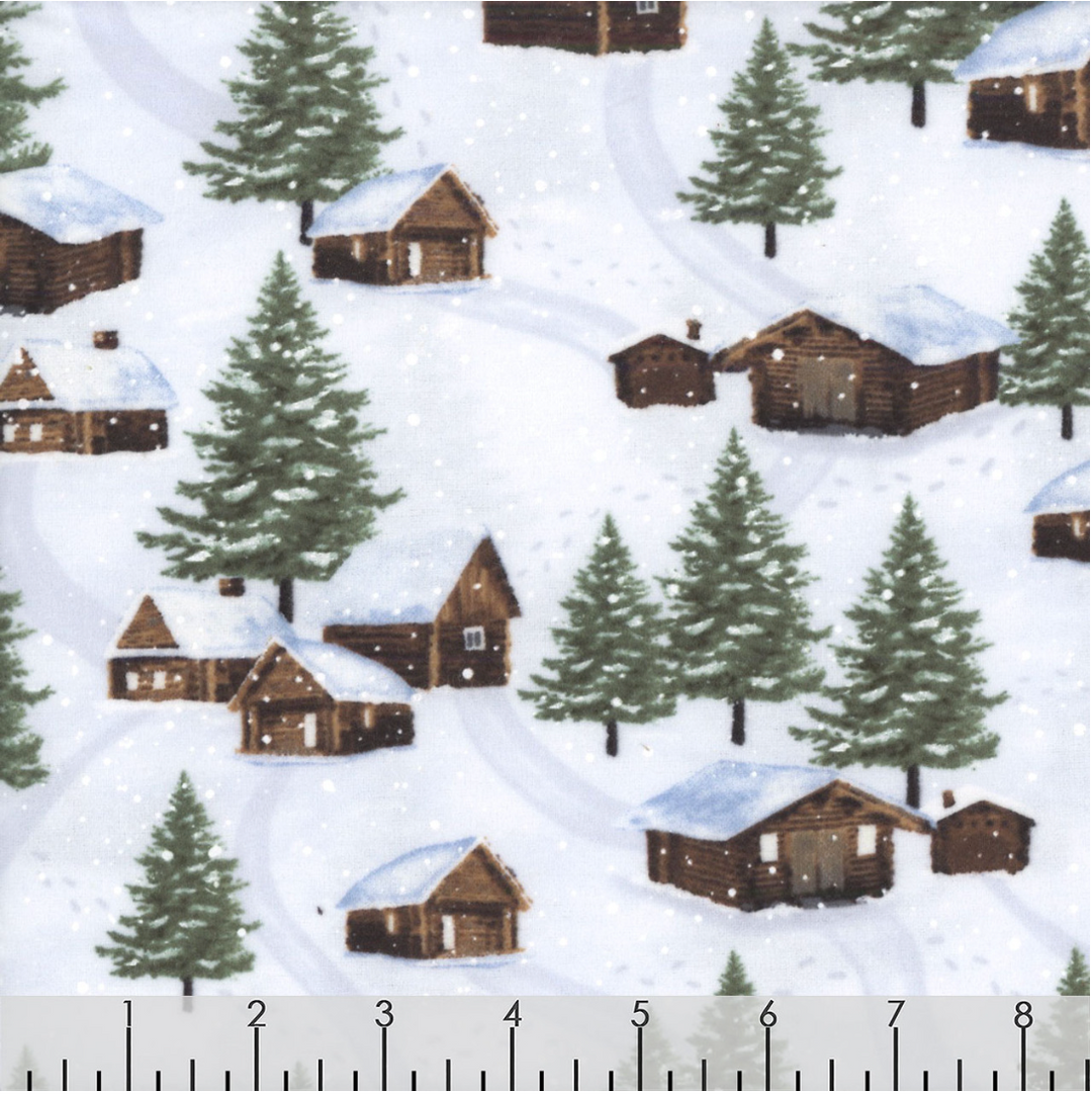 Winter Wonderland - Winter Cabin Scenic, Multi - KATIE-CD3692