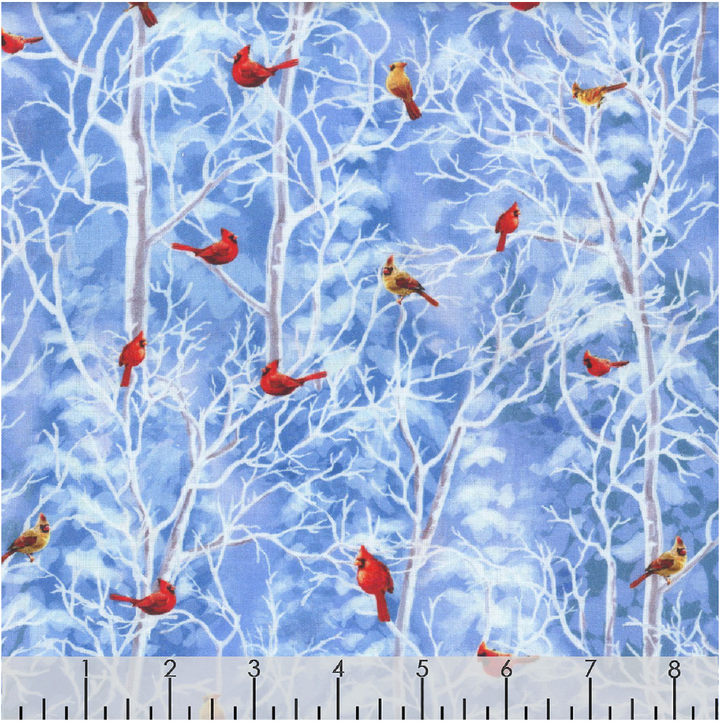 Christmas Eve - Cardinal on Snowy Tree, Winter - DONA-CD3373