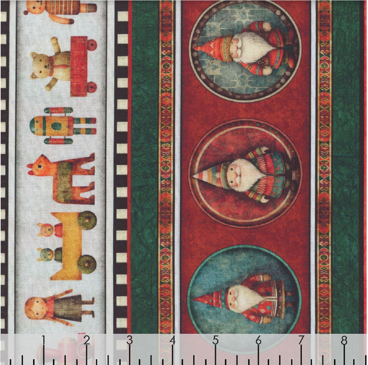 Santa's Workshop - Merry Christmas Stripe, Multi - 31073-X